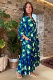 Riven Tiered Maxi Dress Navy